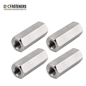 Polished Stainless Steel Hex <strong>Coupling</strong> Nuts <strong>M3</strong> to M80, DIN Standard, UNC Thread - Product Image 2