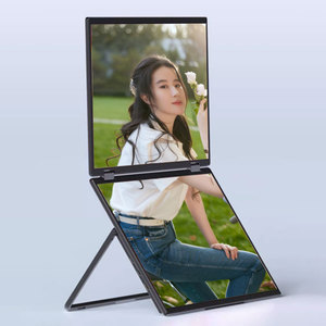 Zwba ตัวขยายหน้าจอแล็ปท็อป dual 15.6 "IPS FHD จอภาพแบบพกพาพร้อม ° 180พับได้ HD-MI พอร์ต USB C ง่ายต่อการเสียบและเล่นกับแล็ปท็อปพีซี - Product Image 2