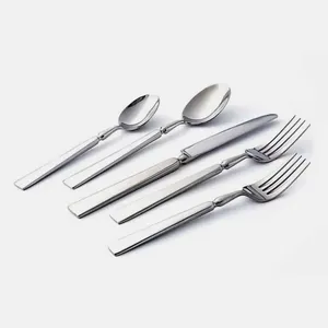 Stainless Steel Metal Cutlery Set Superior Quality Silverware Tableware Spoon Knife Fork Set Attractive Price for Wholesale - Product Image 3