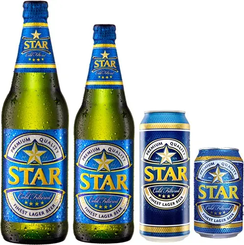 Botella de cerveza Star Lager, caja de 12, 60CL (x12), 600ml