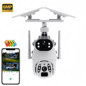 Ubox 6MP HD telecamera di sicurezza Wireless per esterni CCTV con Zoom ottico 4x doppia lente Ptz omnidirezionale rotante Smart IP Camera - Product Image 1