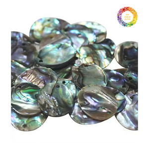<strong>Paua</strong> Mother of Pearl Abalone Shell Sheet, Abalone Shell Jewelry Natural Seashell Round Blanks For Crafting <strong>Inlay</strong> Pendants - Product Image 1