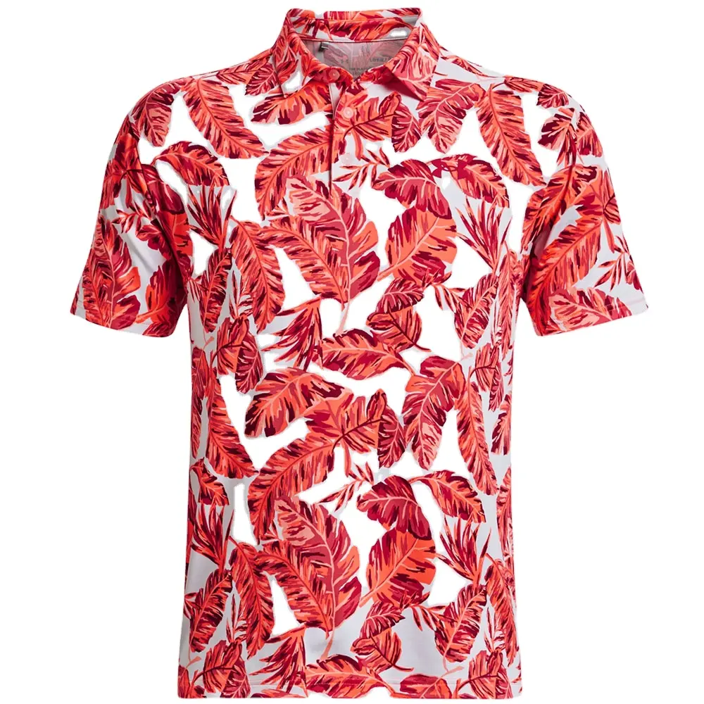 Polo sublimata personalizzata prezzo all'ingrosso logo personalizzato colore polo magliette camicia a maniche corte da uomo stampata tropicale