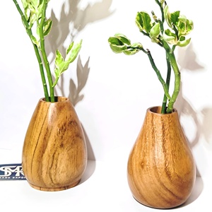优质时尚圆形木制花盆，适合室内和室外植物，非常适合花园家居和房间装饰 - Product Image 4