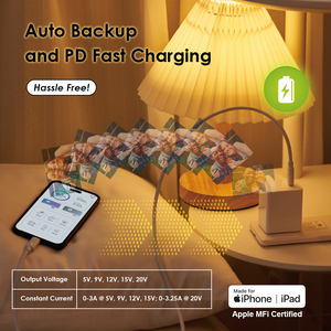 PIODATA IXCharger 65W şarj & 1TB depolama aygıtı, Apple MFi sertifikalı, bellek, IPhone, IPad, Android, dizüstü bilgisayar için USB tip C - Product Image 2
