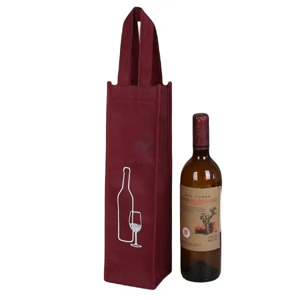 Logo personalizzato della fabbrica diretta Eco-Friendly fashion Design non tessuto bottiglia di vino sacchetti pacchetto da Viet Nam