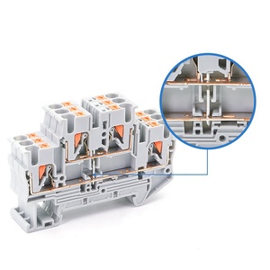 Bloque de terminales de carril Din, conector eléctrico de doble capa, conductor de conexión de resorte Bonder equipotencial de doble capa - Product Image 4