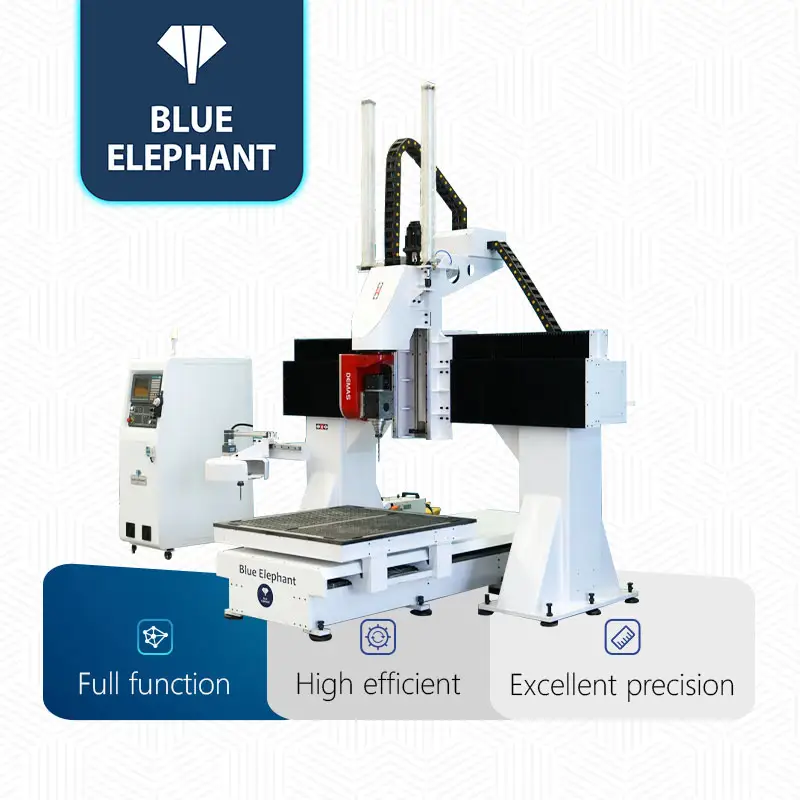 Elefante azul Cnc nuevo modelo 1212 máquina Cnc enrutador 5 ejes 3D escultura de espuma que hace la máquina 1200*1200mm