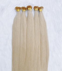 VNEXHAIRライトカラー染め二重描画バージンヘアエクステンションシルキーストレートフラットチップ横糸卸売人間