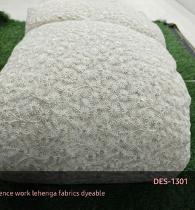 Designer Tüll Stoff mit ausgefallenen Pailletten Spitze gestickt Muster Netz Stickerei Profil Arbeit für Brautkleider und Taschen