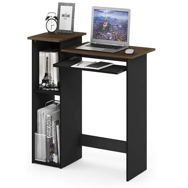 Bureau d'ordinateur en bois, meubles de Table de bureau avec étagère, bureau de jeu d'ordinateur multifonction, bureau de PC à domicile