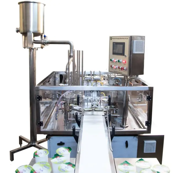 Schlussverkauf automatische Yogurtbecher-Abfüllmaschine Dichtmaschine Yogurtbecher-Verpackungsmaschine Yogurtverpackungsmaschine (2-6-R)