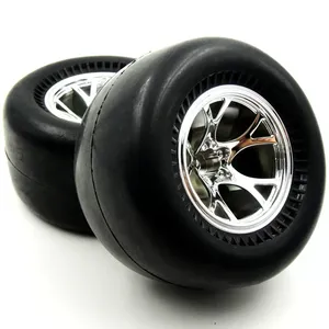 2x RC 2.2スリックタイヤストリートタイヤ108mm & 2.2ホイール1/10クローラトラック用 - Product Image 5