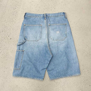 Toptan Hip Hop Boys Baggy kot kısa Bermuder yıkanmış nakış Denim kısa ağır pamuk boy Denim gözyaşları şort forMen