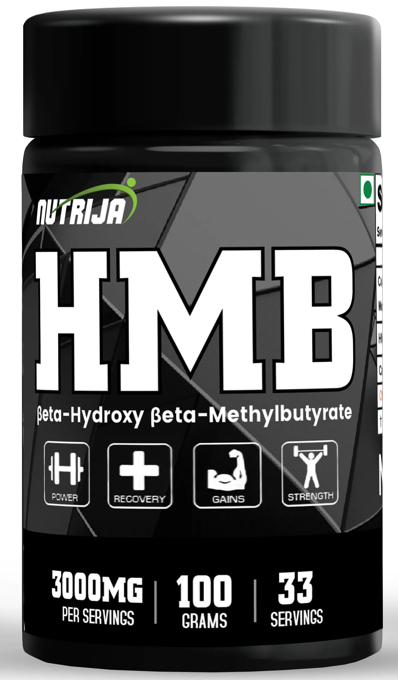 Poudre de HMB (bêta-hydroxy bêta-méthylbutyrate) 200 grammes-HMB pur empêche la dégradation musculaire, une récupération plus rapide (sans saveur)