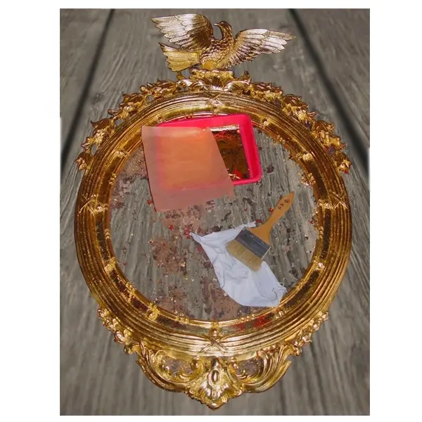 Резная деревянная зеркальная рамка ручной работы, материал для отделки золотых листьев, настоящая Античная резная деревянная зеркальная рамка 17,18 века