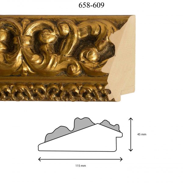 Gold with black patina