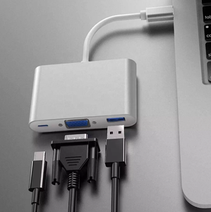 2-4 Ports Stock USB 3.1 Gen 1 USB-C VGA Consumer Electronics <strong>Computer</strong> Hardware &amp; Software USB-C VGA Multiport Adapter - Product Image 4