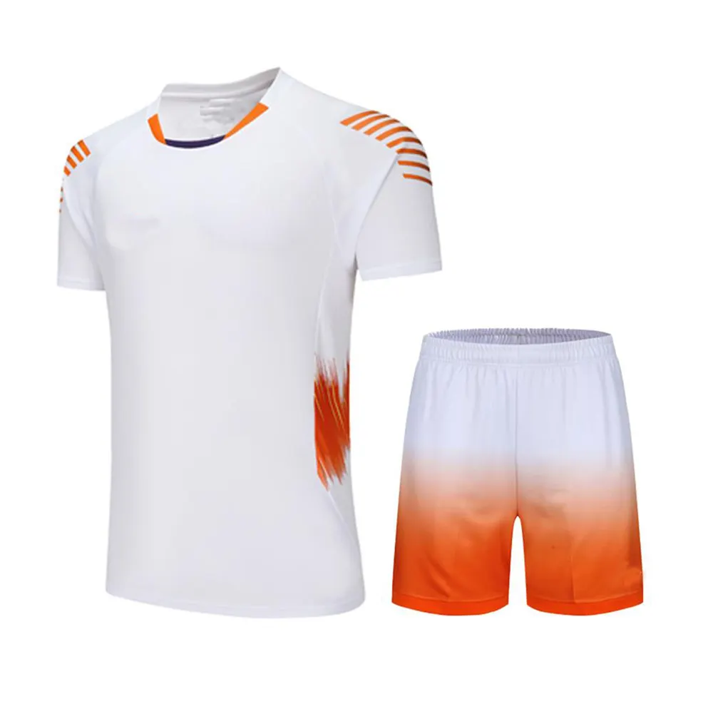 Conjunto de uniformes de fútbol de secado rápido con logotipo personalizado, ropa deportiva de fútbol, camiseta de equipo al por mayor de alta calidad para hombres y mujeres