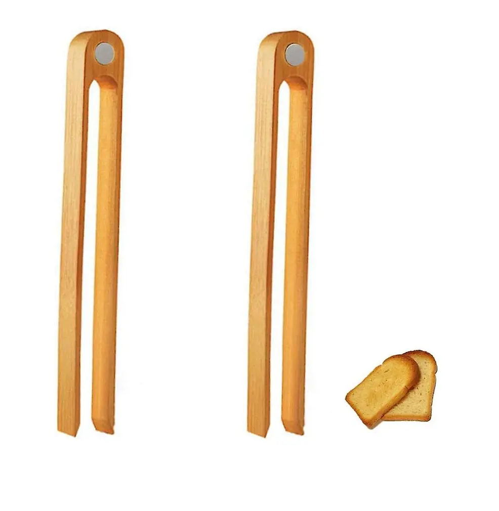 Nuevo diseño de alta calidad Acacia comida de madera pinzas multifunción patatas fritas Tong para restaurante Bar accesorios en superventas