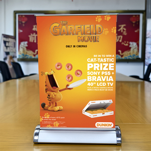 Có thể thu vào quảng cáo <span class=keywords><strong>Mini</strong></span> A3 A4 Máy tính để bàn cuộn lên biểu ngữ đứng bảng nhỏ cuộn lên biểu ngữ - Product Image 4