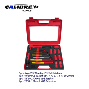 TAIWAN CALIBRE 16PC Insulation VDE Hex <strong>Key</strong> &amp; Socket Ratchet Set,insulated Hex <strong>Key</strong> - Product Image 2