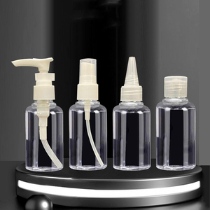 Frasco de plástico transparente PET transparente para shampoo, frasco de creme spray para perfume, frasco dispensador de soro líquido, frasco de óleo para cabelo, 50ml