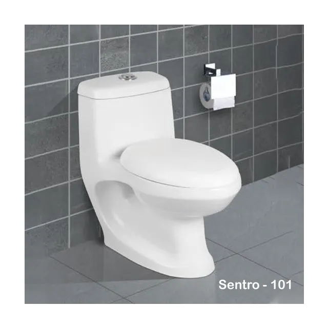 Meilleures ventes Siège de toilette monobloc modulaire Sentro-101 de salle de bain WC WC Céramique Fabrication indienne Siège de toilette de qualité