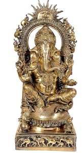 En çok satan Modern el yapımı Ganesh heykeli hindistan'dan ev girişi için doğum günlerinde refah ve iyi şanslar getirmek Diwali - Product Image 3