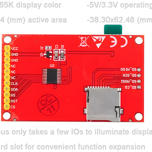 Modulo schermo LCD SPI 1.8 "TFT 128x160 ST7735S compatibile con STM32 Arduino con scheda SD