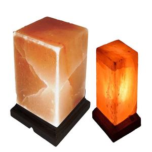 ヒマラヤキューブ型USBソルトランプマルチカラーLED電球彫刻シェル7-9kg家の装飾用