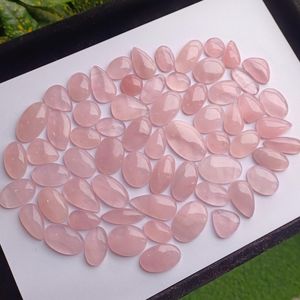 Çok nadir!! Gül kuvars lot toptan pembe gül kuvars Cabochon lot, gül kuvars taşı lot, takı için gül kuvars taş. - Product Image 2