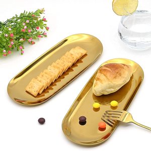 锤击设计金属矩形托盘镀银，适用于家庭和酒店桌面小吃和饮料托盘 - Product Image 4