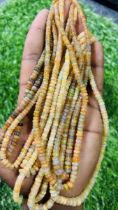 Hakiki etiyopya Opal pürüzsüz Rondell boncuk takı yapımı için 3-6mm Welo yangın Opal gevşek taş boncuk 16 "uzun ipliklerini boncuk, - Product Image 2