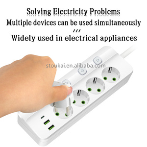 Stylish and <strong>Functional</strong> Power Supply Durable Power Strip Extension <strong>With</strong> <strong>USB</strong> and <strong>Multi</strong> Outlet - Product Image 4