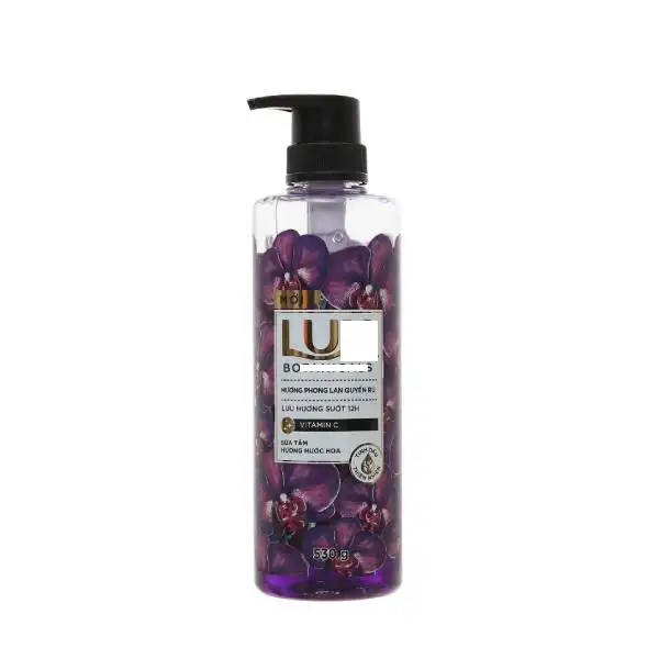 魅惑的な蘭の香りがするLuxsシャワージェル530gボトルは、肌を柔らかく明るくするのに役立ちます