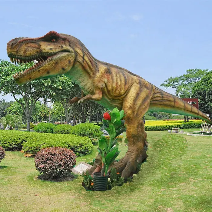 Dinossauro jurássico da cidade dino, grande dinossauro 3d animatronico para venda