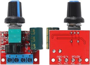 ミニDCモーターPWMスピードコントローラDC 5V-35V 5Aスピード調節可能スイッチモジュール6V 12V 24VレギュレータLEDインジケータ付き - Product Image 6