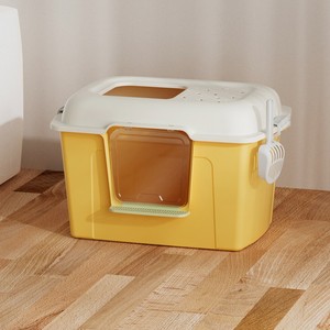 MMG toptan ekstra büyük yarı kapalı kum kabı kediler için yeni varış büyük kapasiteli tuvaletler evcil hayvanlar için dayanıklı plastikten yapılmış - Product Image 3