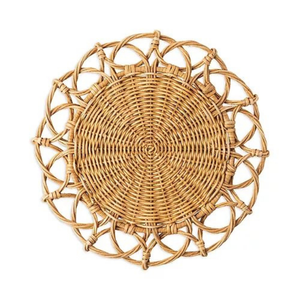 廉价批发手工编织藤垫耐用环保桌垫乡村餐饮空间天然藤垫 - Product Image 3