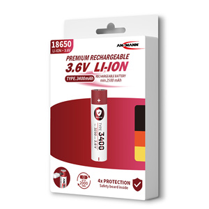 แบตเตอรี่ลิเธียมไอออน3.7V 3400mAh พร้อมพอร์ต typc-C 18650แบตเตอรี่ลิเธียมไอออนแบบชาร์จไฟได้ - Product Image 5