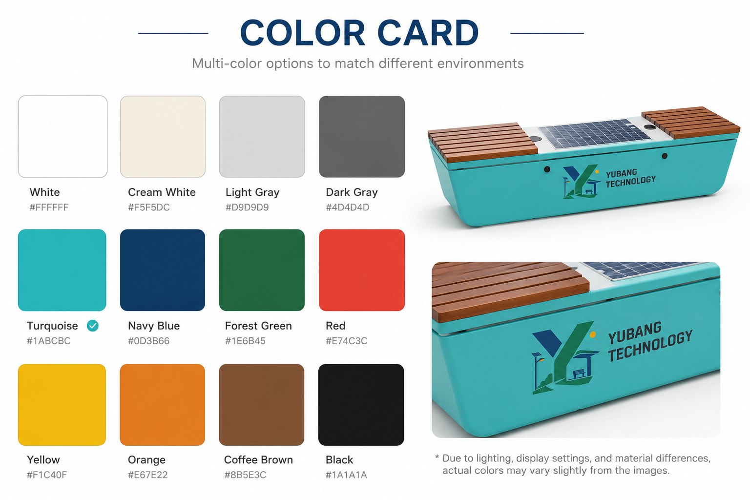Couleurs variées