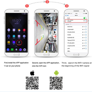 Wireless <strong>Backup</strong> Camera Night Vision WiFi Mobile Phone Display Wireless Installation Built-in WIFI Easy to <strong>Install</strong> for Truck Bus - Product Image 6