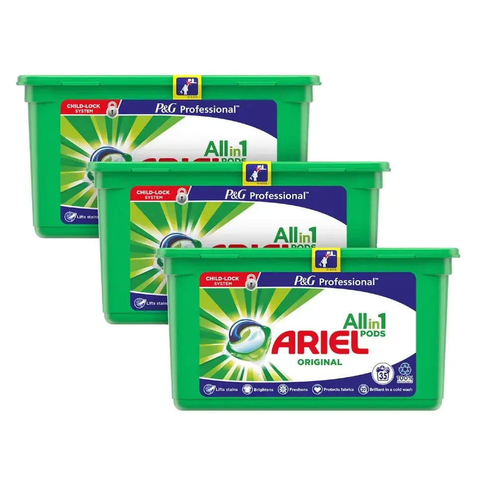 Ariel All In1 Pods Plastic X1 477G detersivi per bucato da 15 capsule/Ariel detersivo in polvere bianca