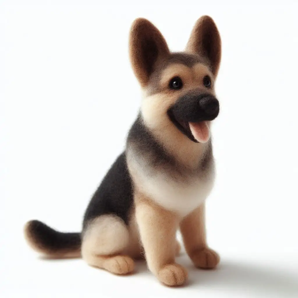 Keçe köpek doldurulmuş oyuncak: sevimli köpek yoldaşları yumuşak alman çoban eğitim Premium kalite oyuncaklar