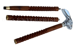Handel el yapımı pirinç bitirir DUA işletmeler ürünleri ile denizcilik tavşan kafa tasarımı baston. - Product Image 6