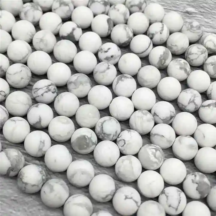 Natural White Howlite Smooth 10mm Round Wholesale Gemstones Beads Strand dal produttore acquista Online al prezzo del rivenditore-AAA
