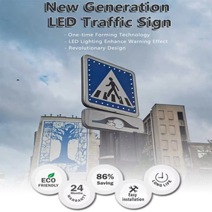 Soddisfare le richieste del Cliente requisito del governo di Alluminio Traffico Pedonale Lampeggiante Segno di Avvertimento Con Sensore A Infrarossi - Product Image 3