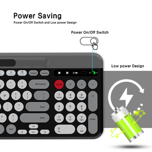 IGH calidad 98 Keys 2,4Hz Wireless 5.5.0 Keyboard omomputer eyeyboard Round eyeycap Multi evevices con Slot para Win/iOS/ndroid