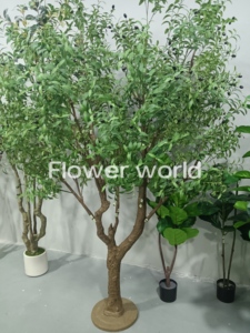 150 180 210cm Green <strong>Landscape</strong> Indoor and Outdoor Fake Fruit Artificial Olive Tree Potted Plant for Home Office Living Room Decor - Product Image 6